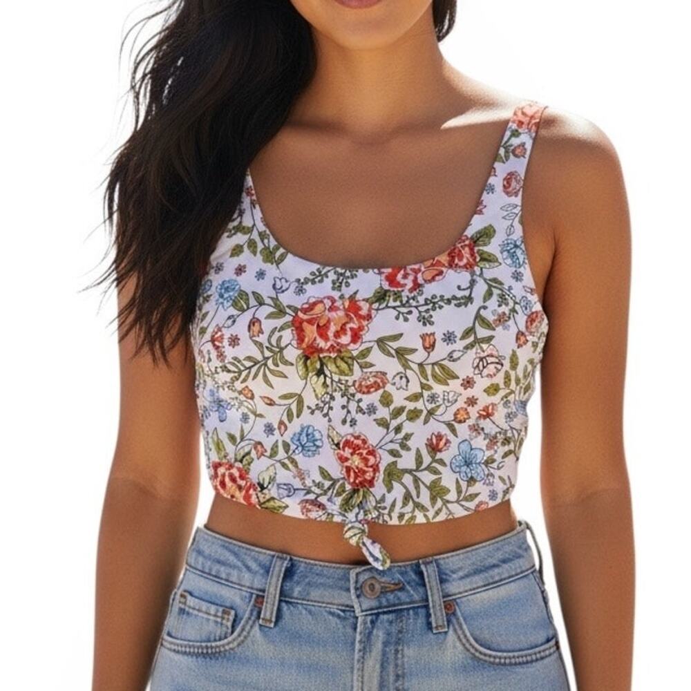 Zaful floral tankini swimsuit top size 8